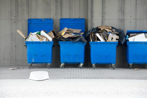 Builders waste being cleared from a construction site in Southend-on-Sea